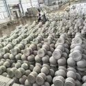 丹东芝麻白圆球 石球 挡车球